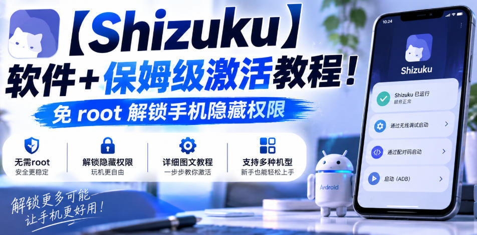 【Shizuku】软件+保姆级激活教程!免root解锁手机隐藏权限