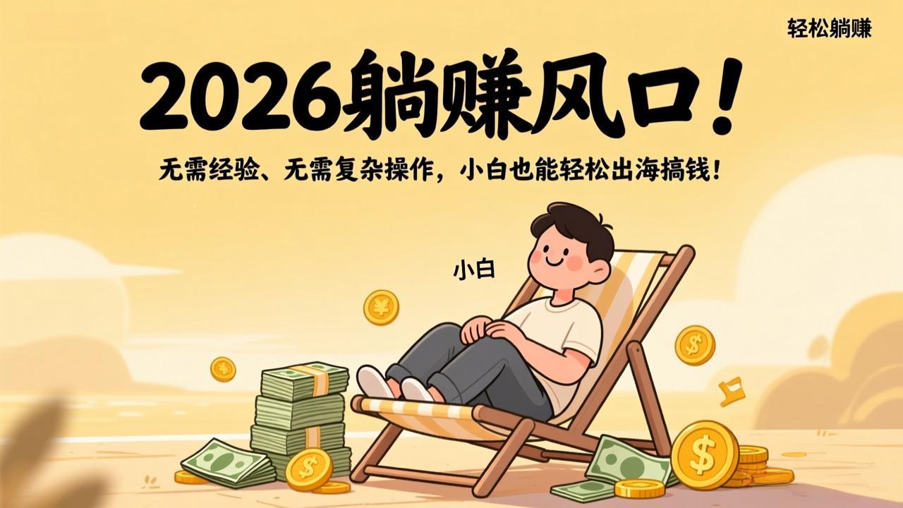 2026躺赚风口！无需经验、无需复杂操作，小白也能轻松出海搞钱！-龙部落