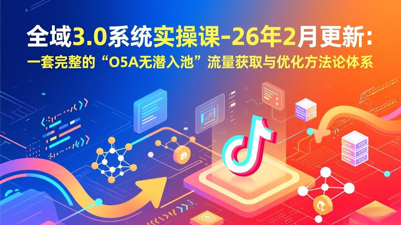 全域3.0系统实操课-26年2月更新：一套完整的“O5A无潜入池”流量获取与优化方法论体系-龙部落