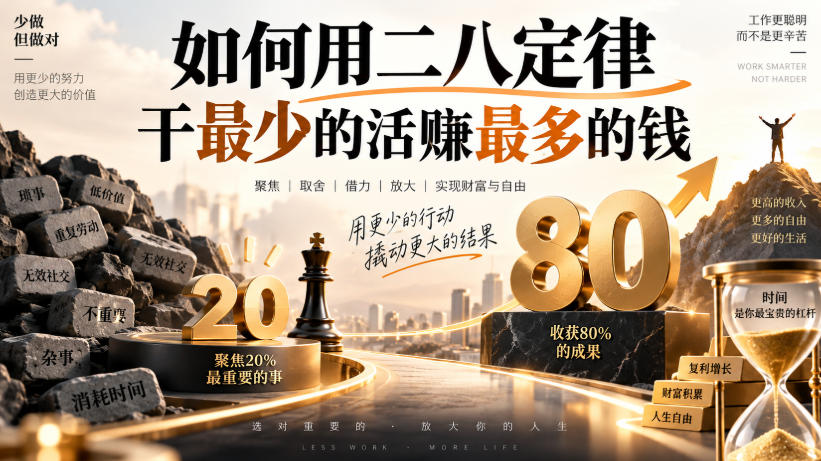 付费文章:如何用二八定律干最少的活賺最多的钱-龙部落
