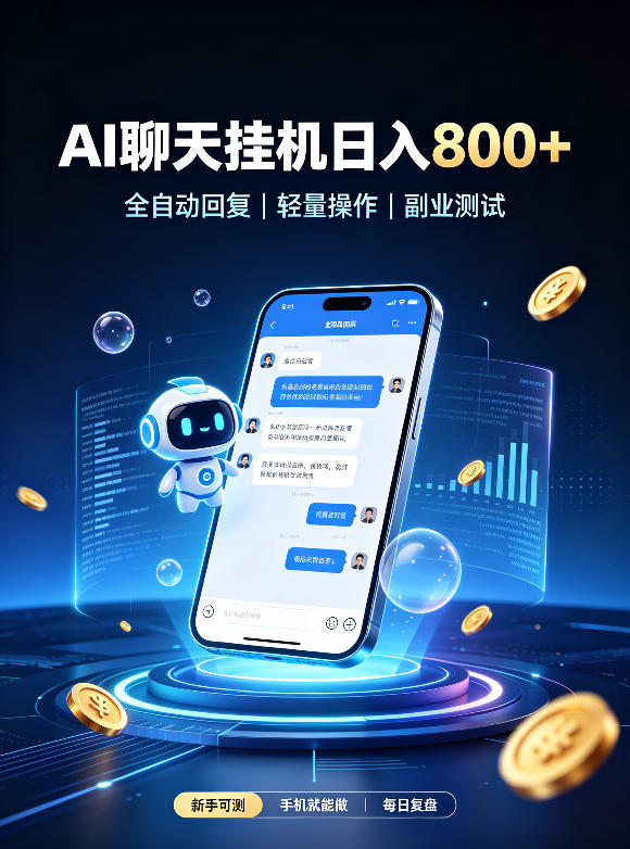 AI聊天挂G项目,日入800+,适用个人副业,工作室矩阵操作,无需真人实时值守【揭秘】-龙部落