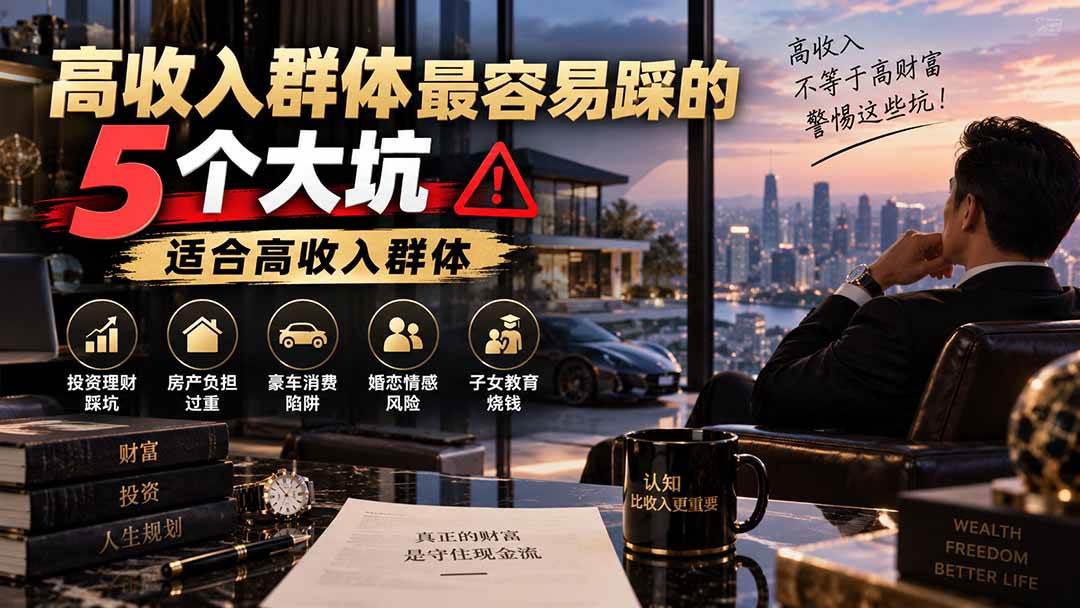 (20289期)付费文章:高收入群体最容易踩的5个大坑,适合高收入群体-龙部落