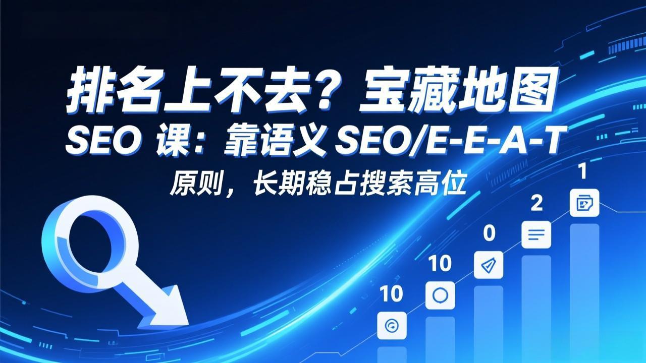 排名上不去？宝藏地图 SEO 课：靠语义 SEO+E-E-A-T 原则，长期稳占搜索高位-龙部落