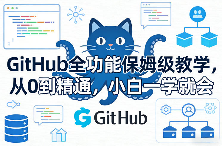 GitHub全功能保姆级教学,从0到精通,小白一学就会-龙部落