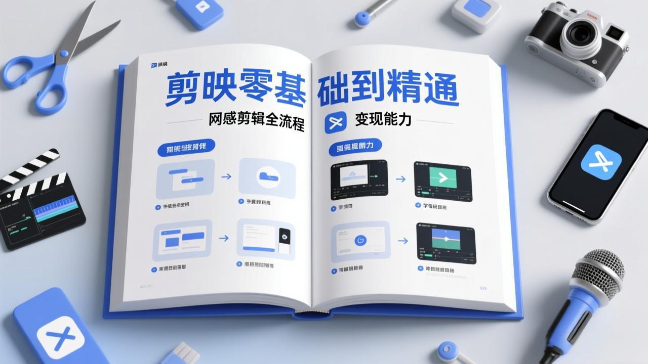 剪映零基础也能快速上手，从入门到精通掌握网感剪辑全流程，掌握能直接变现的剪辑能力-龙部落