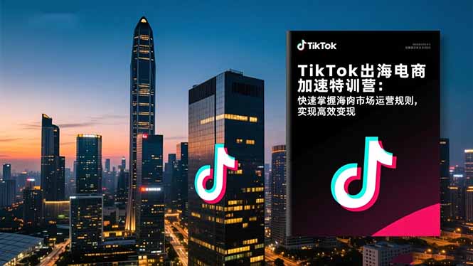 TikTok出海电商加速特训营-更新：快速掌握海外市场运营规则，实现高效变现-龙部落