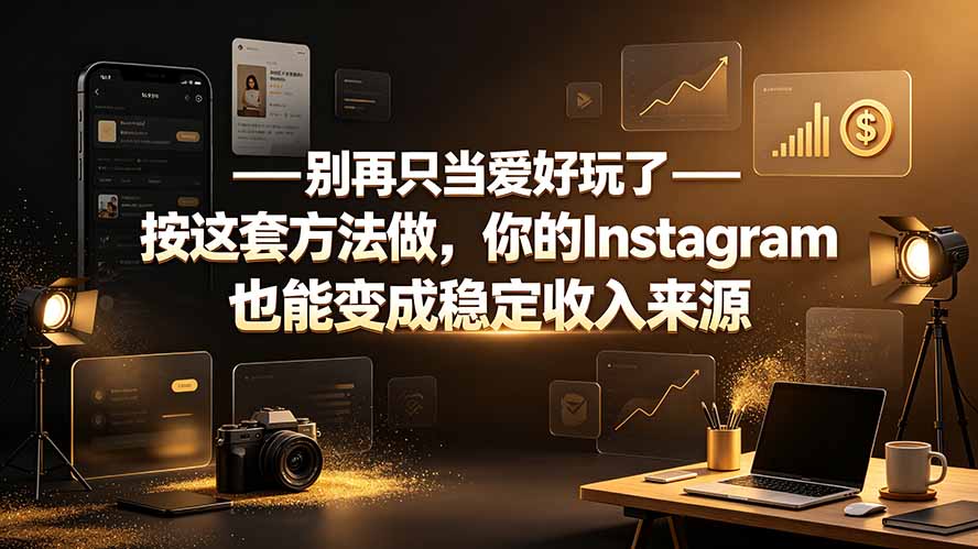 别再只当爱好玩了——按这套方法做，你的Instagram也能变成稳定收入来源-龙部落