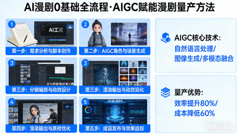AI漫剧0基础全流程，快速掌握AIGC赋能的漫剧量产方法-龙部落