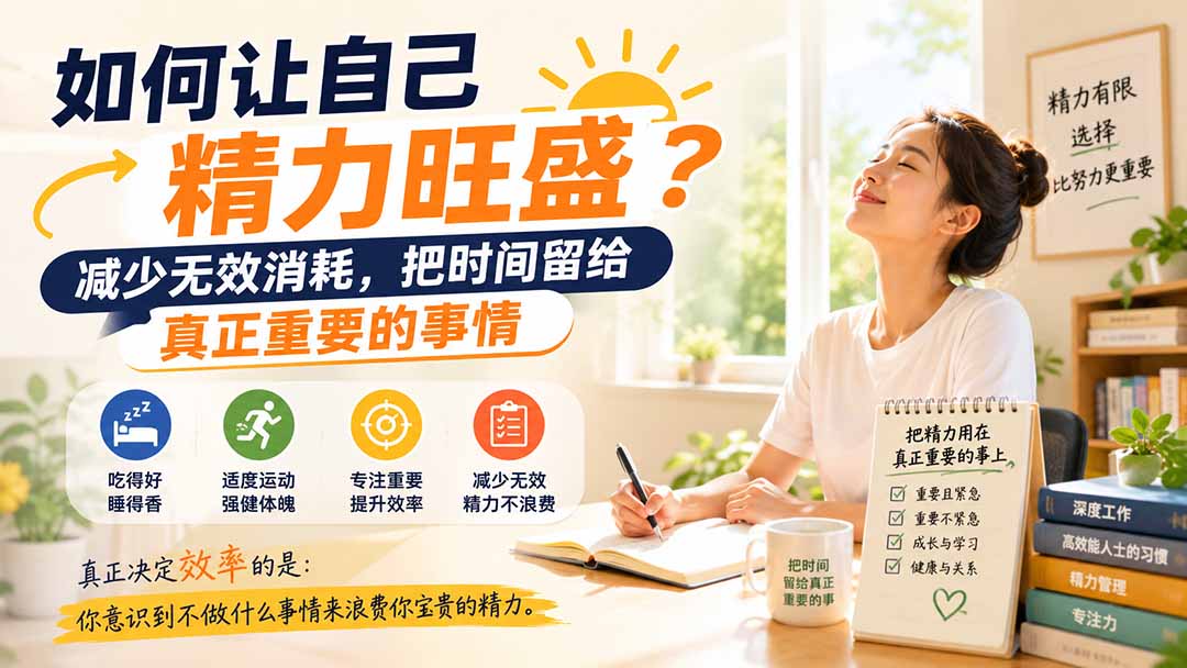 付费文章:如何让自己精力旺盛?减少无效消耗,把时间留给真正重要的事情-龙部落