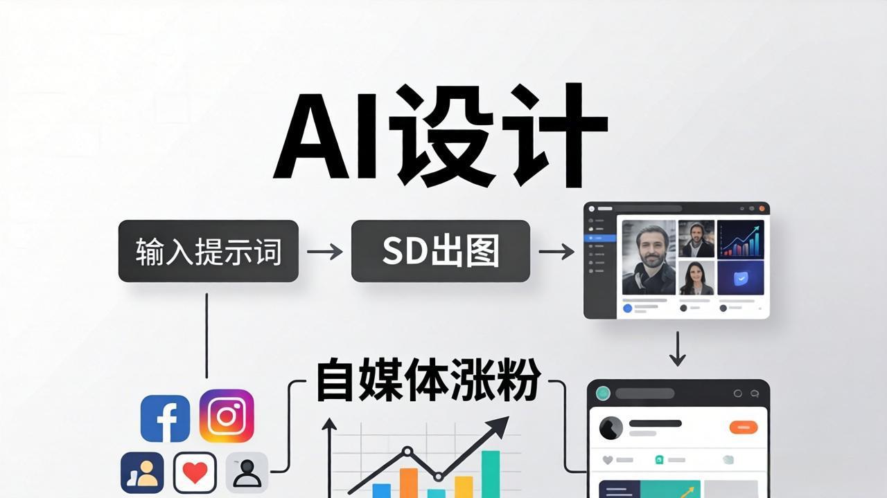 人人都是AI设计师：SD出图+自媒体涨粉一站教学，告别图文素材焦虑，AI设计让你轻松避开内卷-龙部落